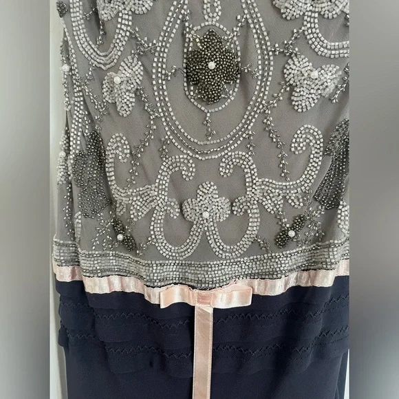 Cache by Sue Wong Grey and Blue Dress - Picture 3 of 7